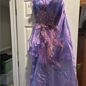 Elegant Purple Evening Gown